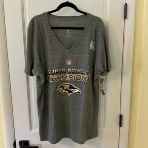 NWT Plus size Baltimore Ravens Super Bowl Champions short sleeve NFL T-shirt 4X